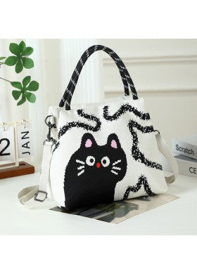 Cat Square Crossbody Bag