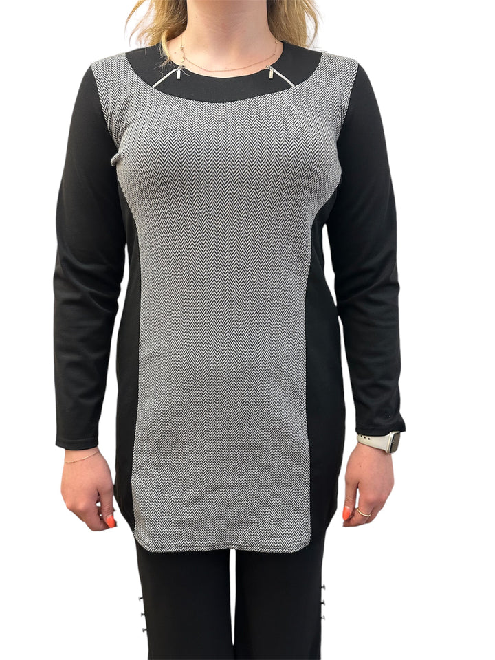 Vitesi Herringbone Colour Block Tunic