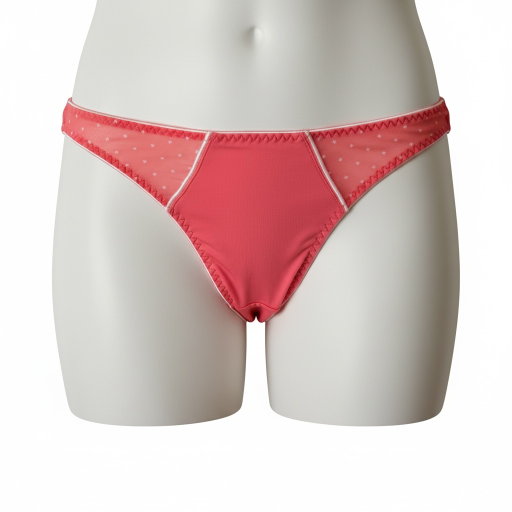 Chic Clear Red Thong - Size X-Small