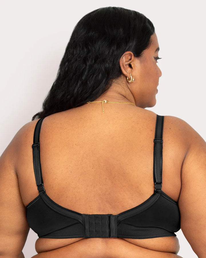 Smooth Seamless Comfort Wireless Bra - Black