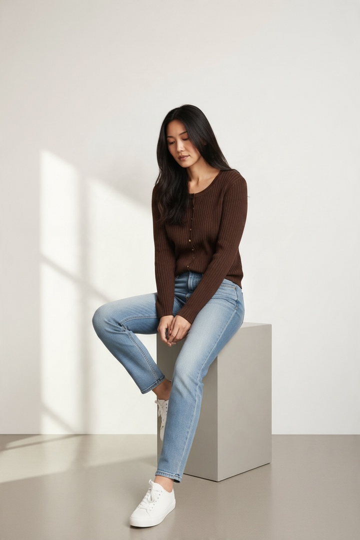 Long Sleeve Knitted Cardigan
