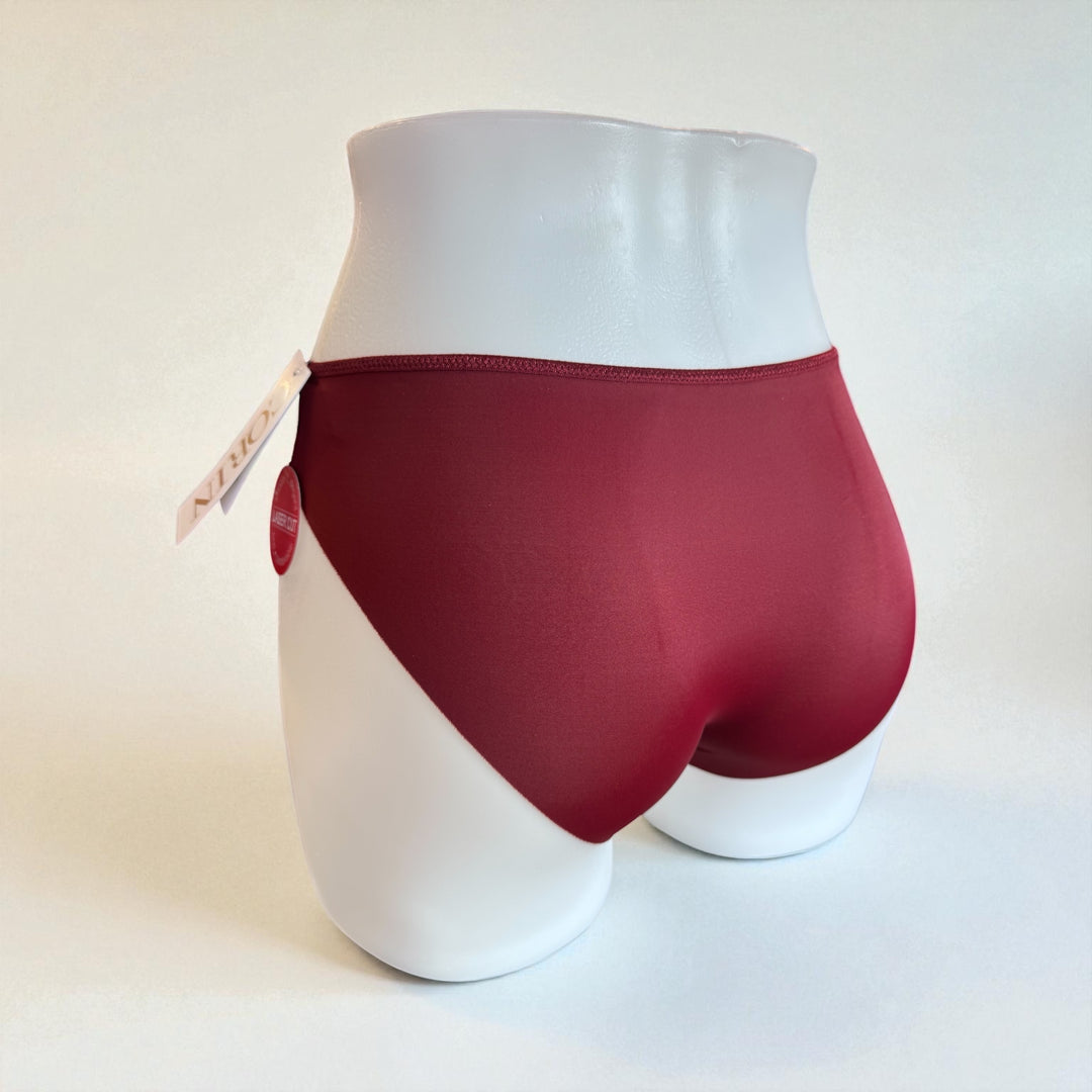 Virginia Laser Cut Seamless Brief - Burgundy