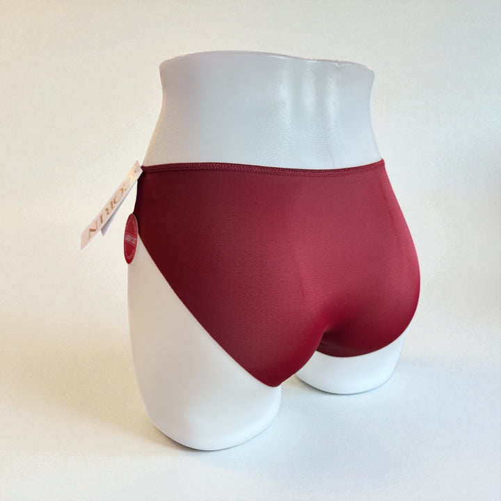 Virginia Laser Cut Seamless Brief - Burgundy