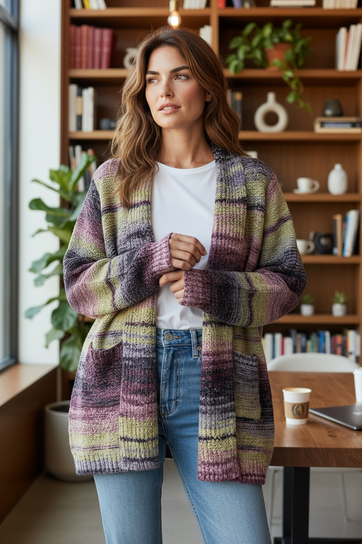 Knitted Space Dye Cardigan