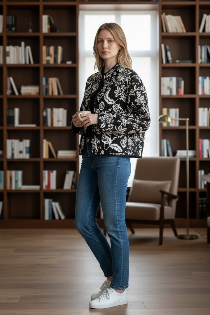 Quilted Printed Jacket