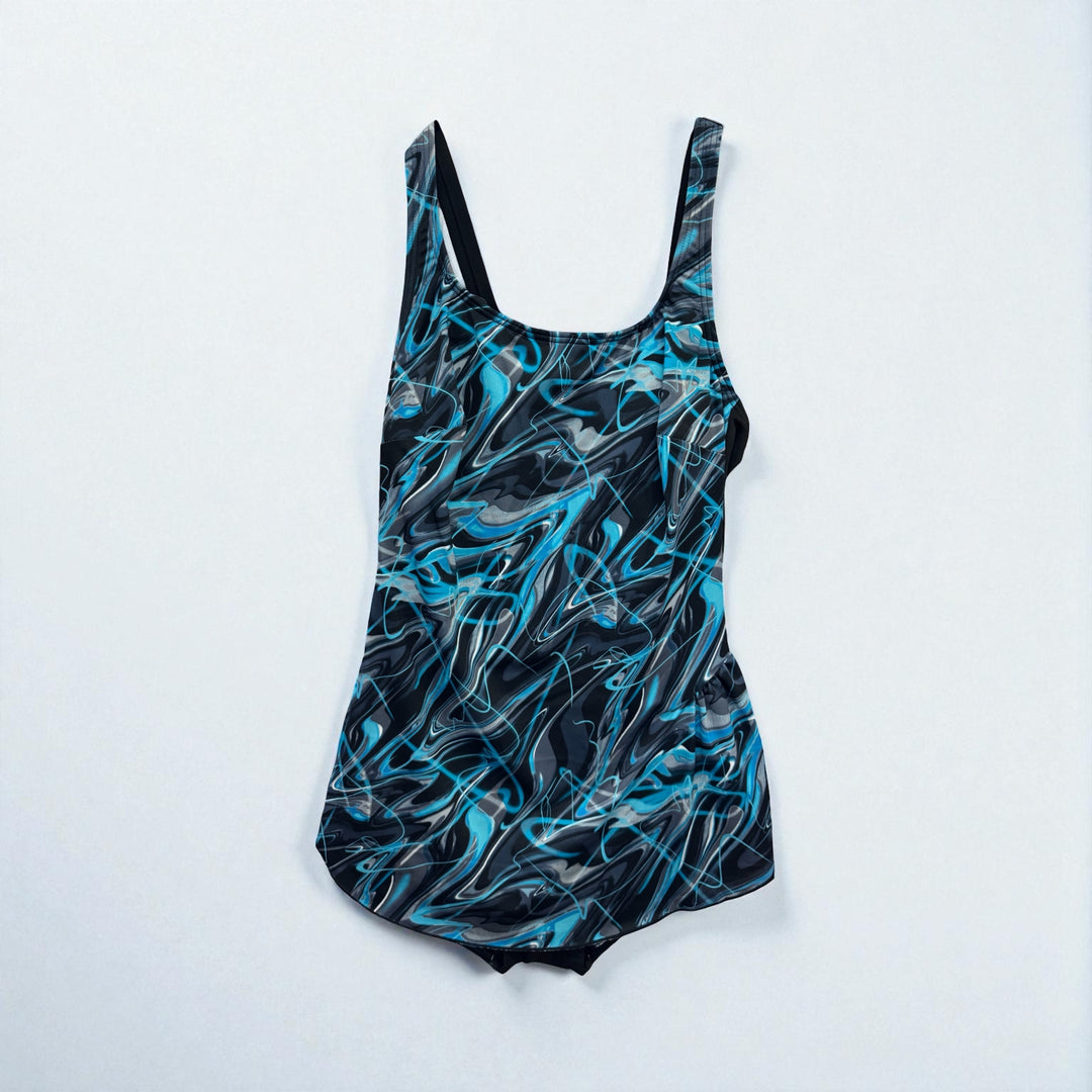 Gabar Square Neck Sarong Swimsuit