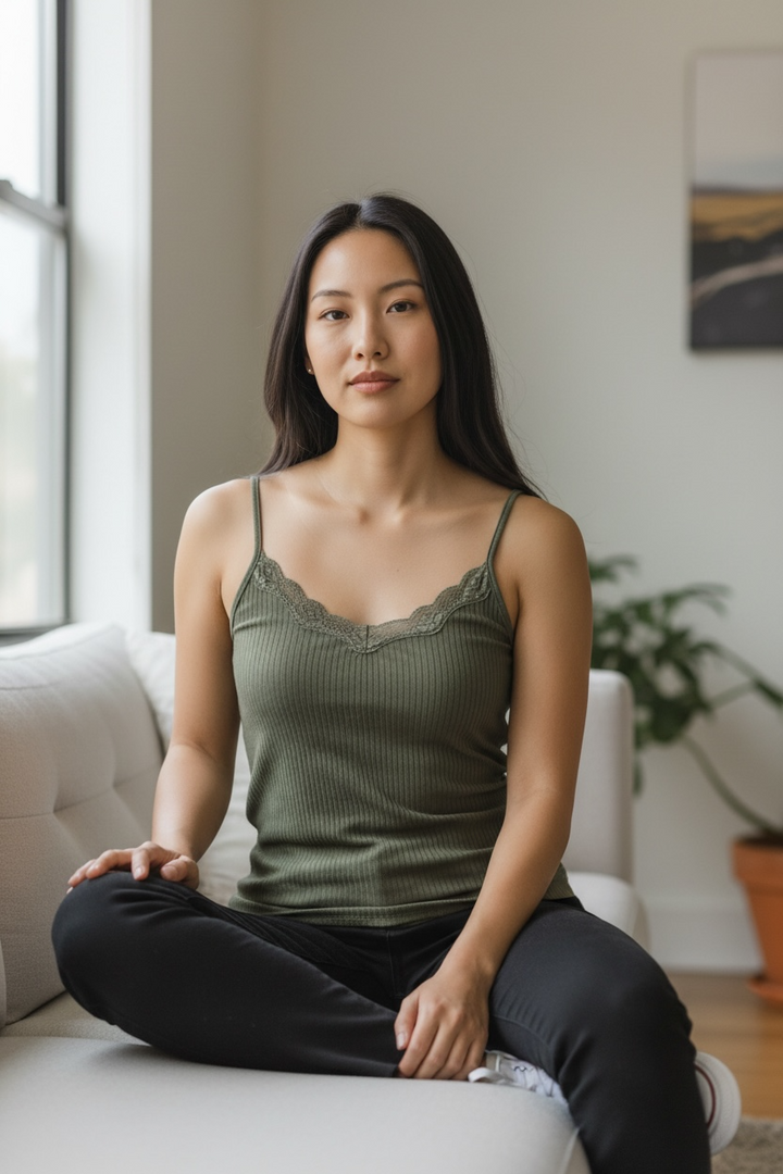 Janira Angel Ribbed Cami - Size Large