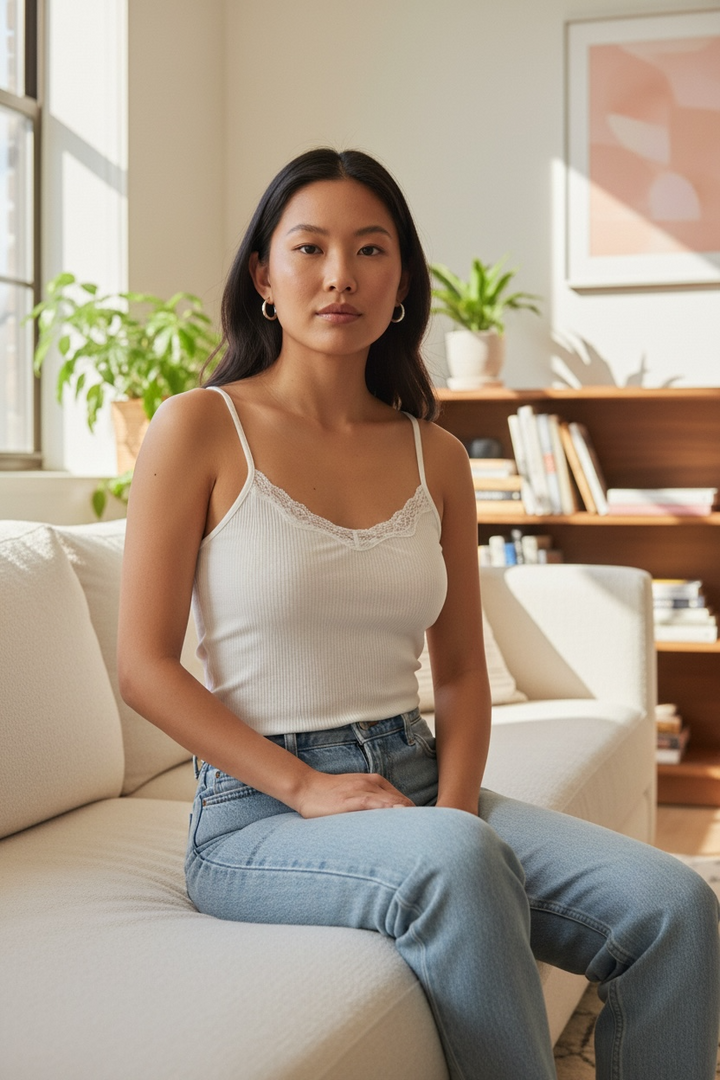 Janira Angel Ribbed Cami - Size Large