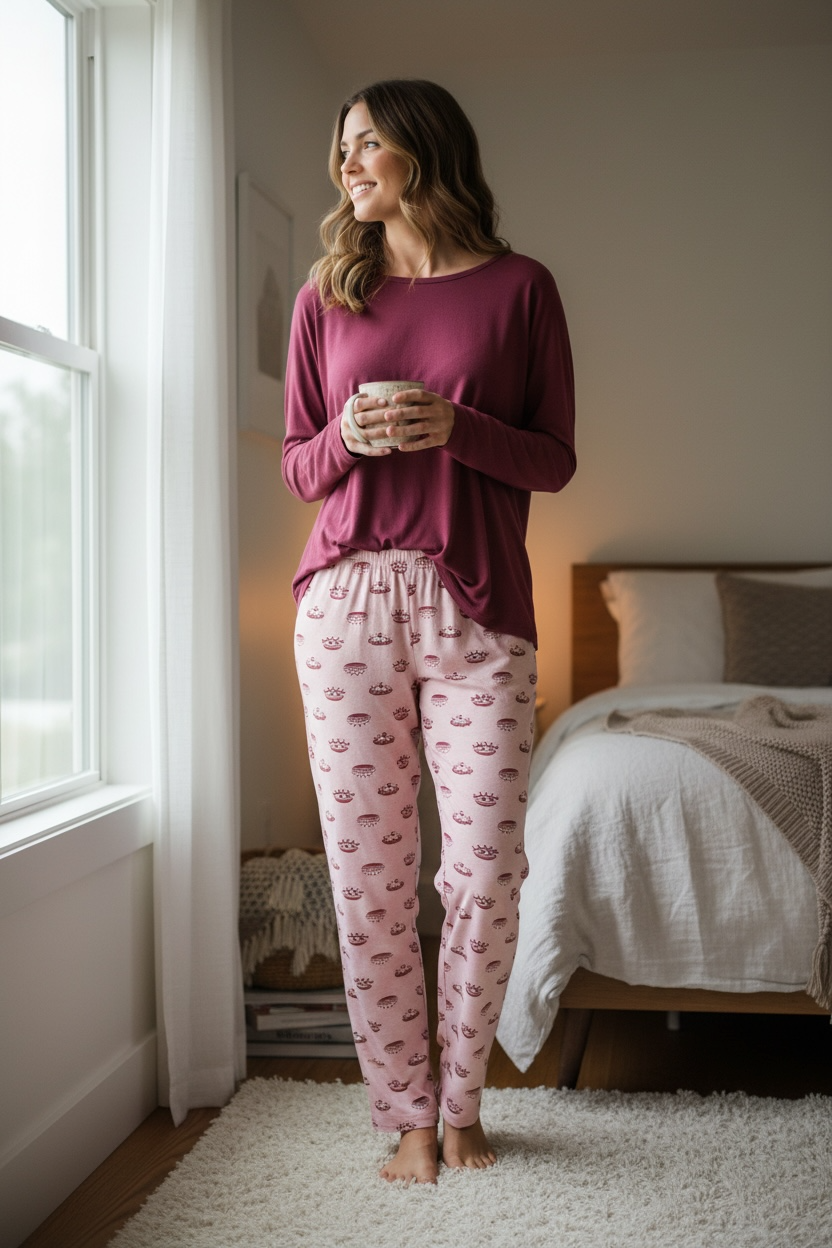 Long Sleeve Loosey Goosey Tee & Pajama Pants Set