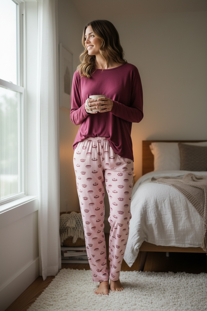 Long Sleeve Loosey Goosey Tee & Pajama Pants Set