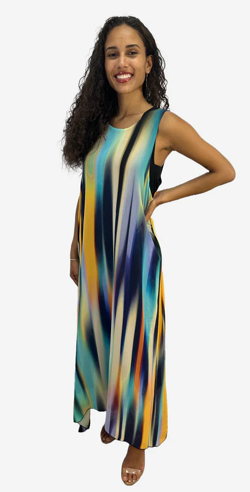 Woven Long Printed Chiffon Dress - Sheer Essentials Lingerie & Swimwear