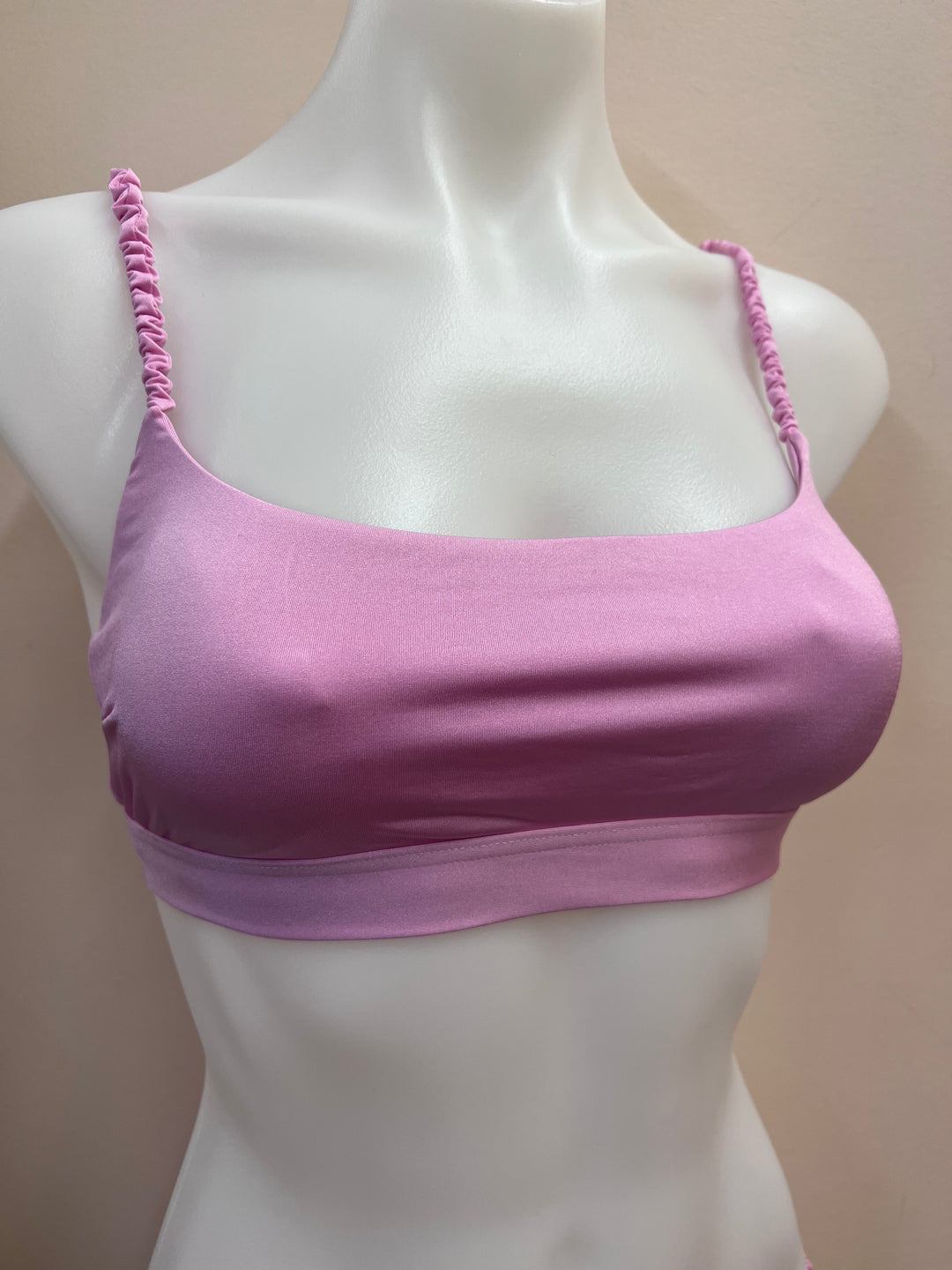 Bralette w/ Scrunchie Straps Swim Top - Size Medium