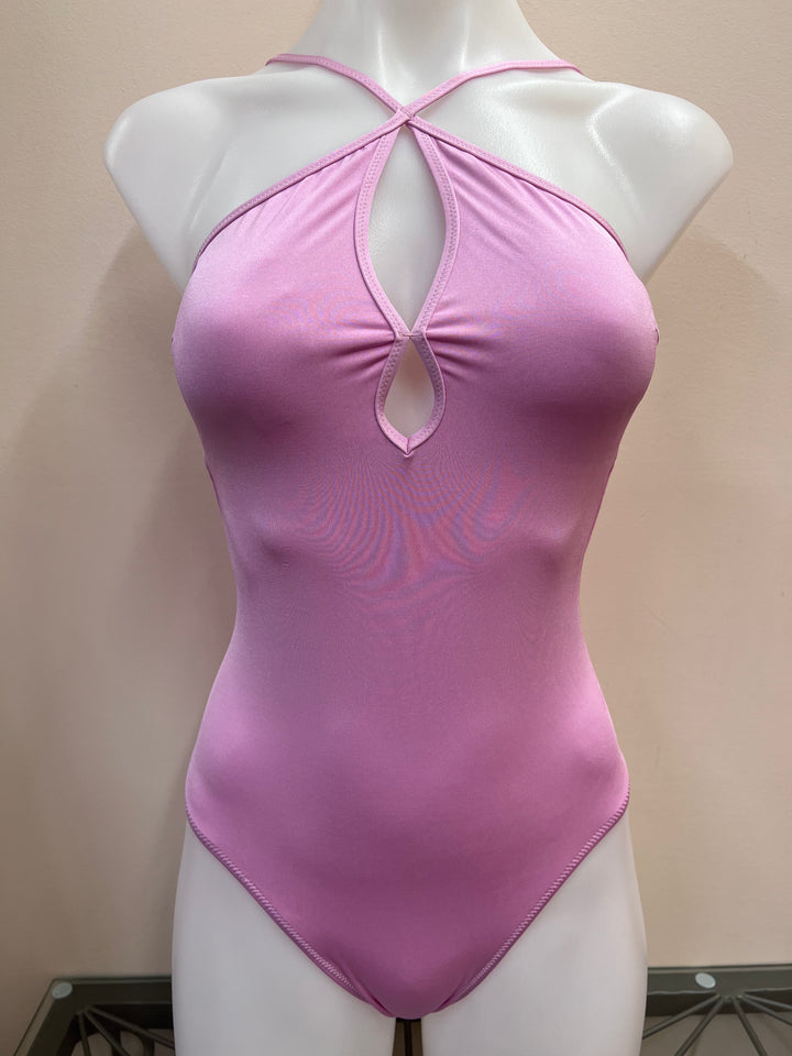 Halter High Neck 1Pc Swimsuit - Size Medium