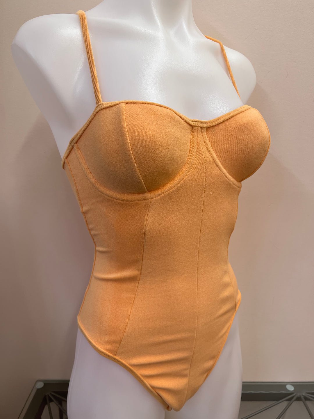 Corset Back w/ Underwire 1Pc Swimsuit - Size Medium
