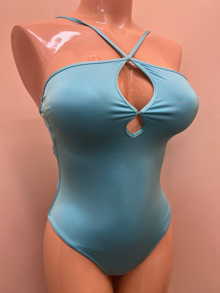 Halter High Neck 1Pc Swimsuit - Size Medium