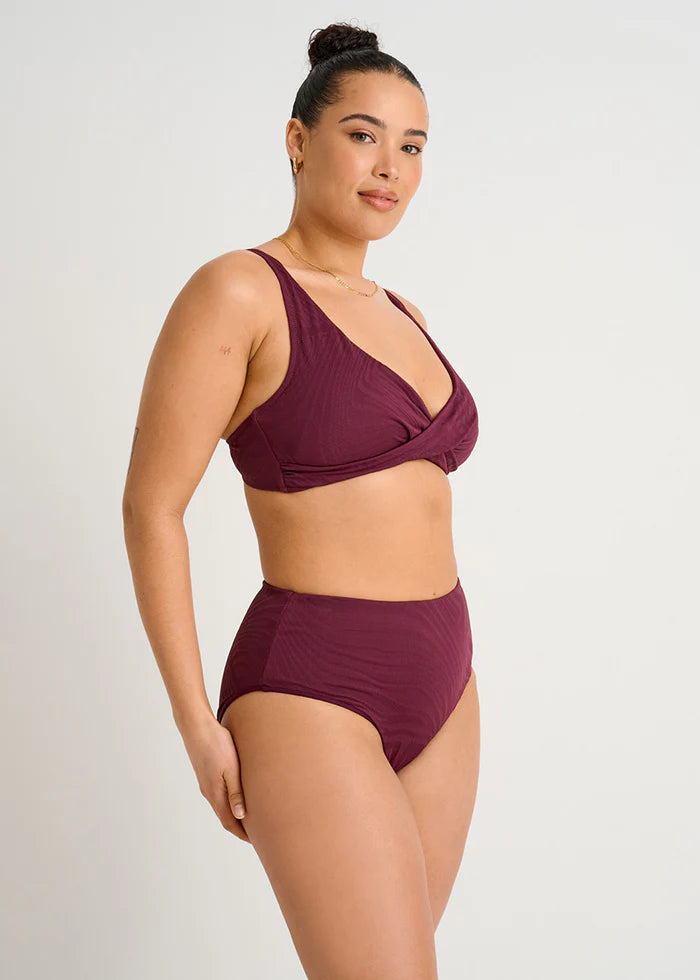 Black Cherry Texture High Waist Retro Abstract Jacquard Bottom