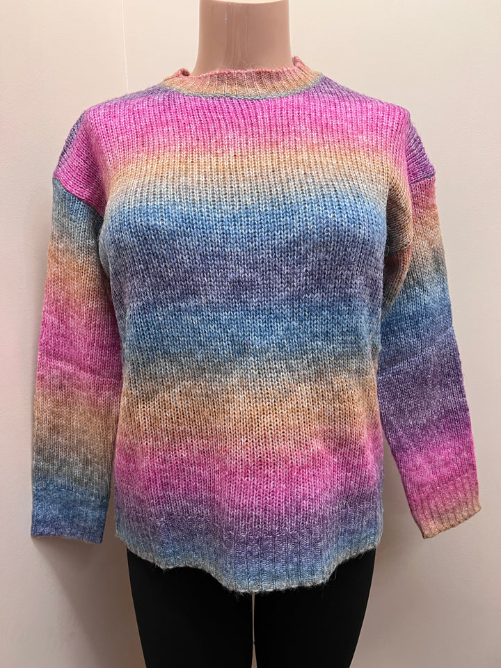 Multicoloured Knit Pullover Sweater