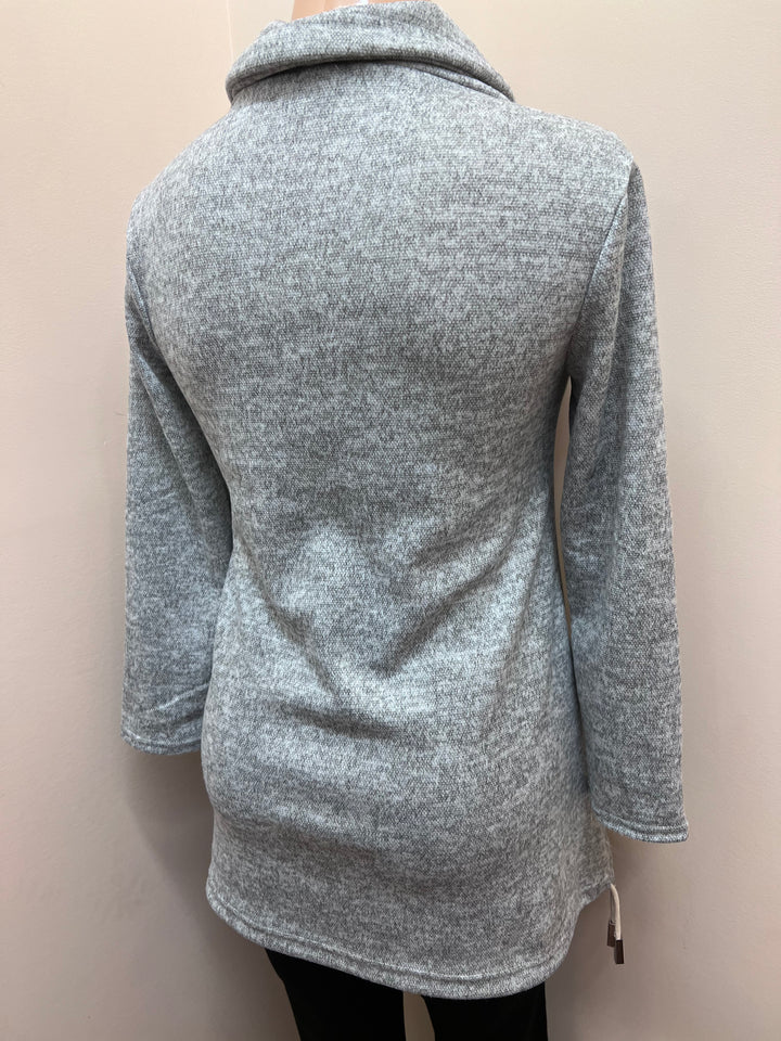 Cowl Neck Plaid Pullover - Size Medium