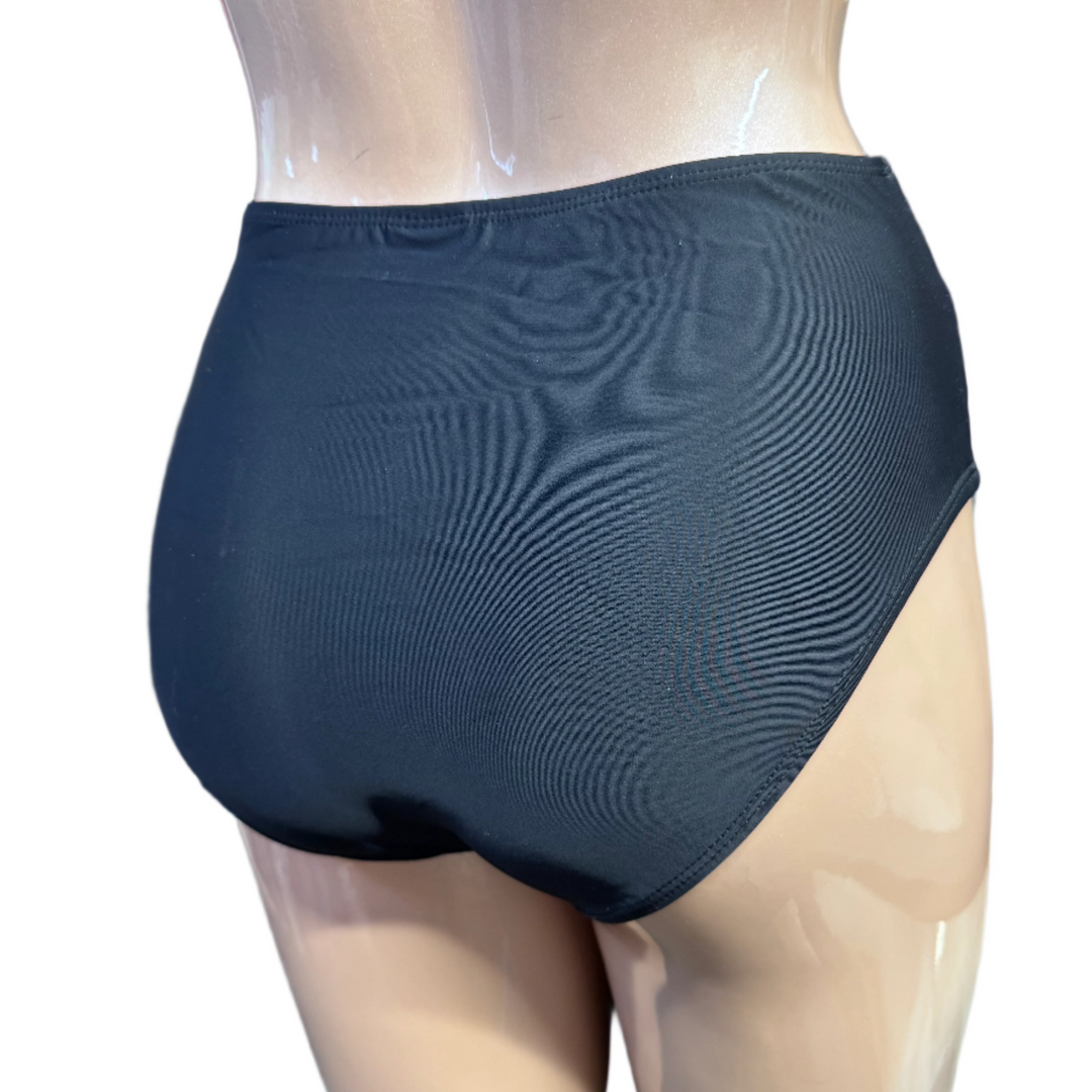 Morning Blossom Bottom High Waist Retro - Black