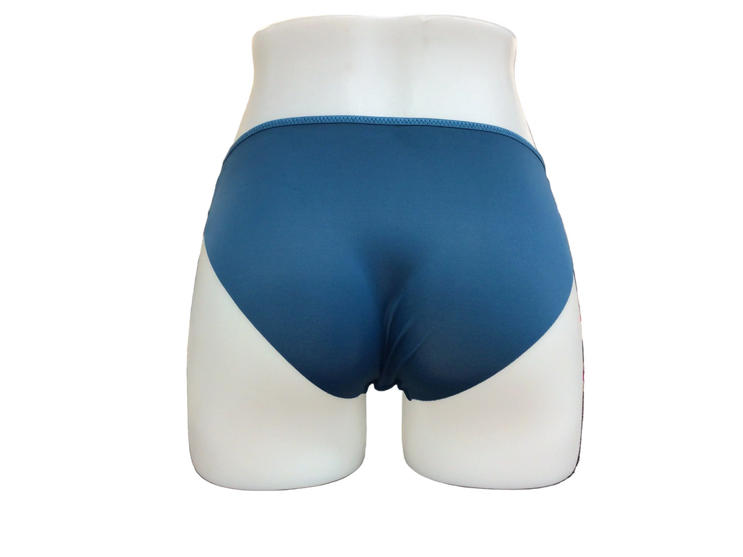 Virginia Laser Cut Seamless Brief - Sea Blue