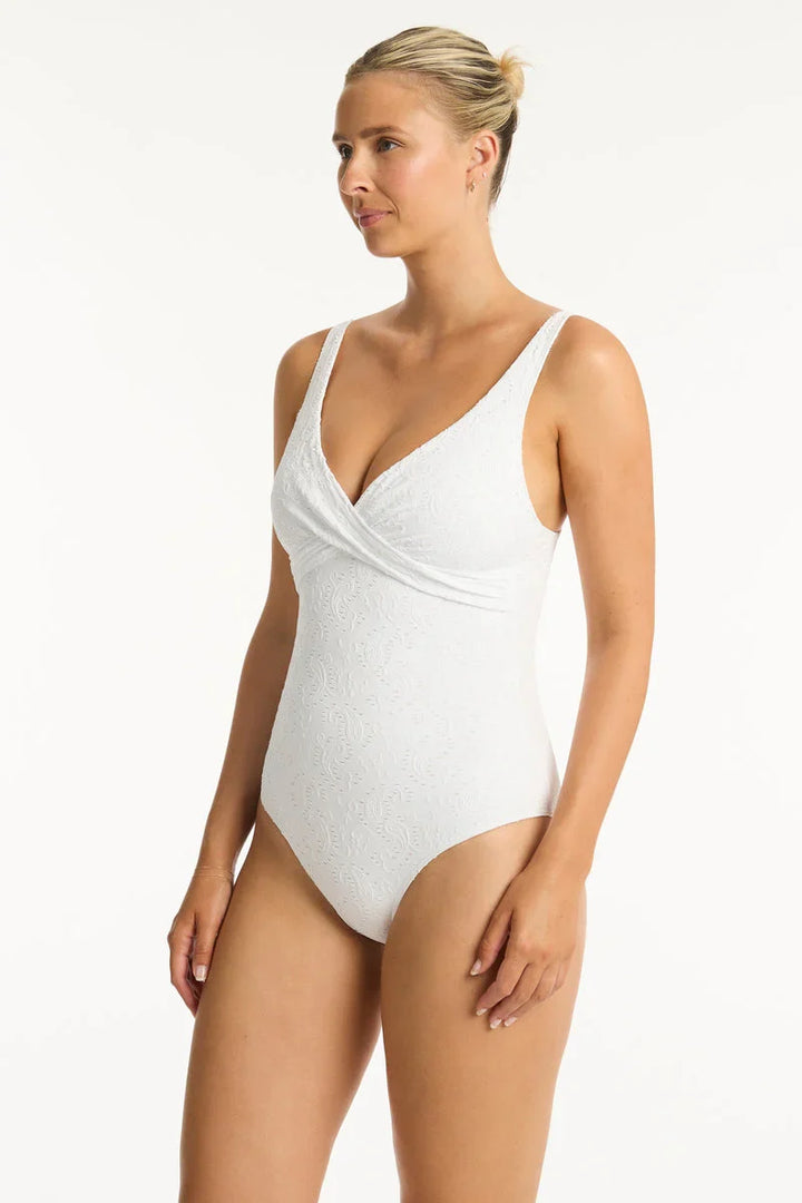 Interlace Cross-Front One Piece