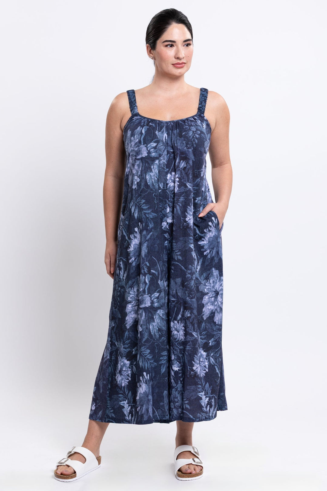 Joanna Linen & Bamboo Jumpsuit - Indigo Mood