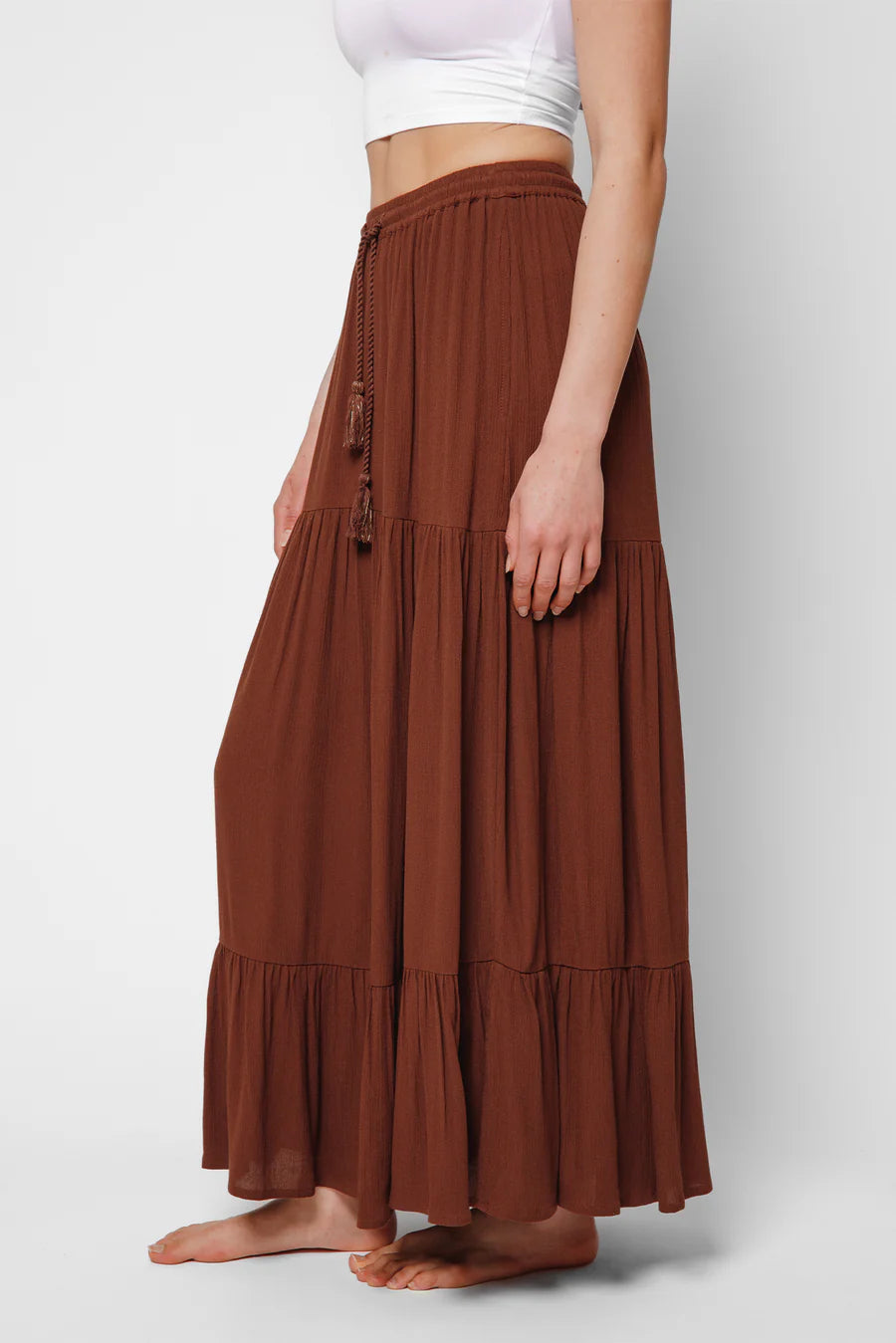 Miami Boho Tiered Long Skirt