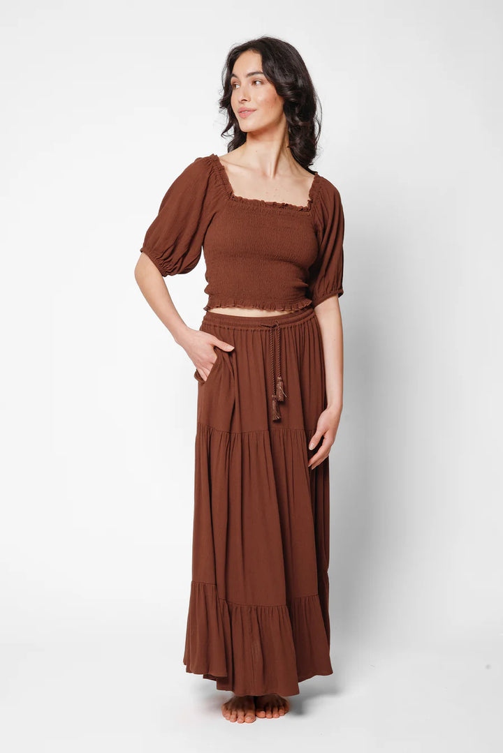 Miami Boho Tiered Long Skirt