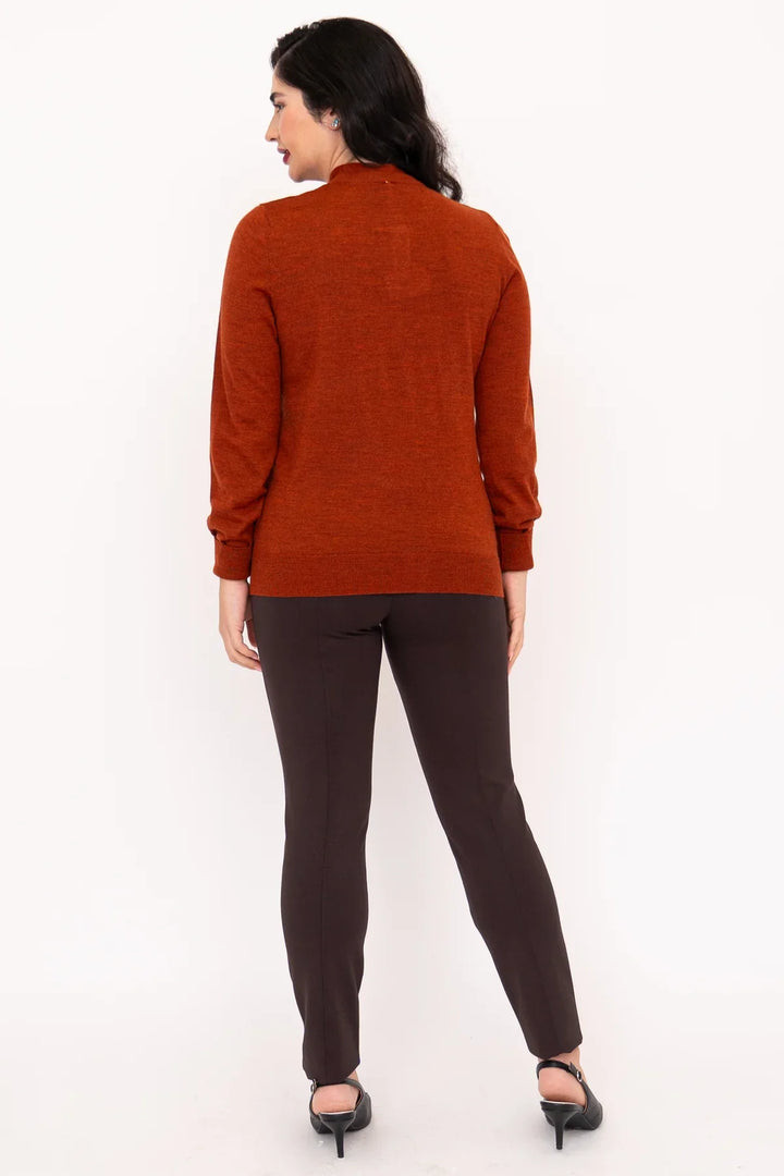 Bronze Merino Wool Cardigan