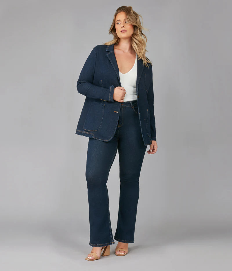 Tilly Blazer - Dark Rinse Blue