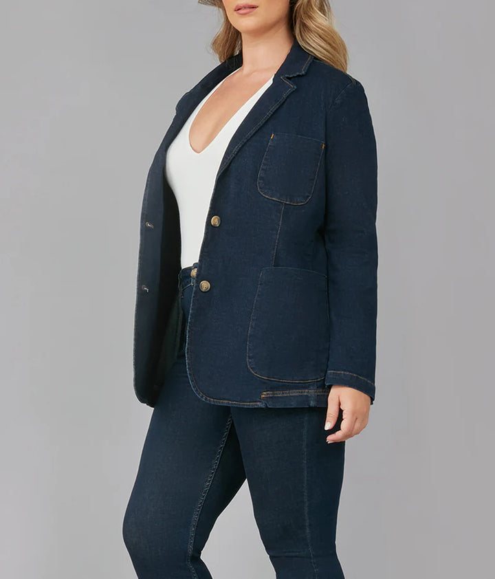 Tilly Blazer - Dark Rinse Blue