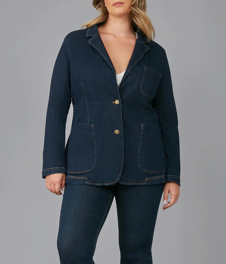 Tilly Blazer - Dark Rinse Blue