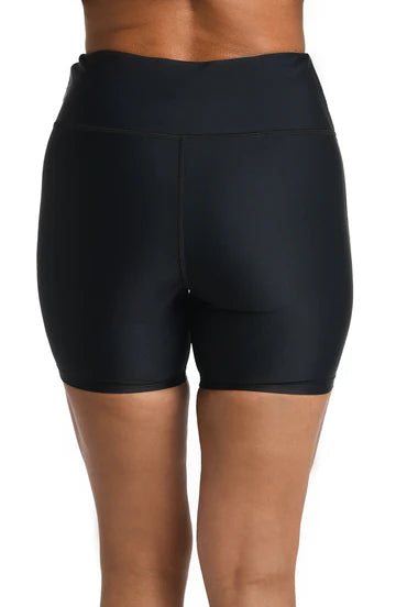 Solid 6" Inseam Bike Short Swim Bottom