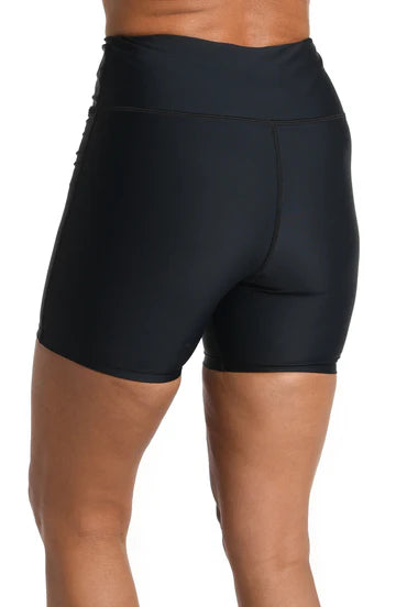 Solid 6" Inseam Bike Short Swim Bottom