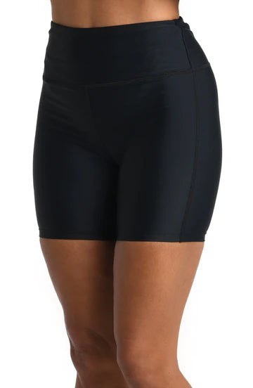 Solid 6" Inseam Bike Short Swim Bottom