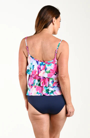 Spring Bouquet Triple Tiered Tankini Top