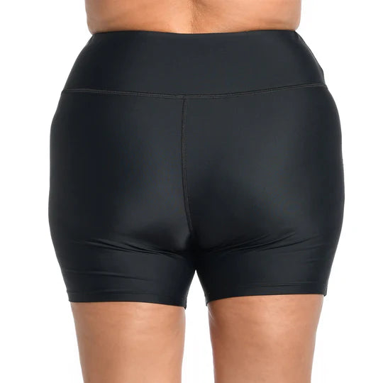Solid 6" Inseam Bike Short Swim Bottom