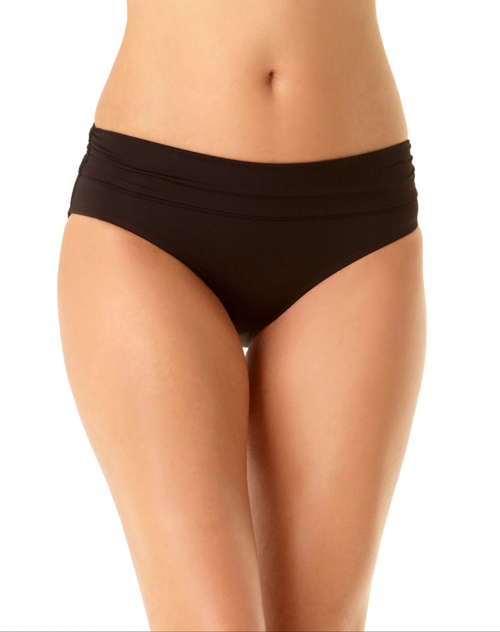 Convertible Hi Waist Shirred Bottom - Black