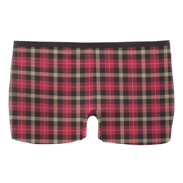 Women's Print Boy Short Underwear - 90's Plaid