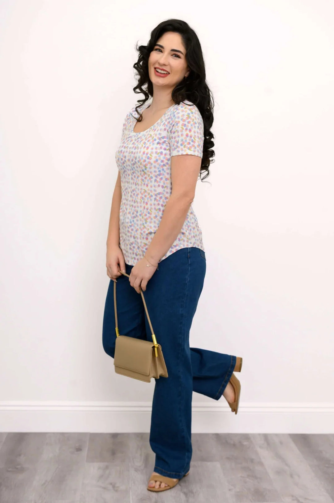 Tessa Bamboo  Tee - Multi Poko