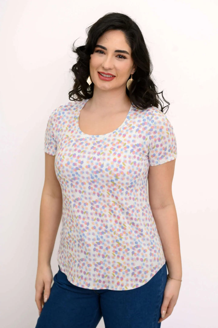 Tessa Bamboo  Tee - Multi Poko