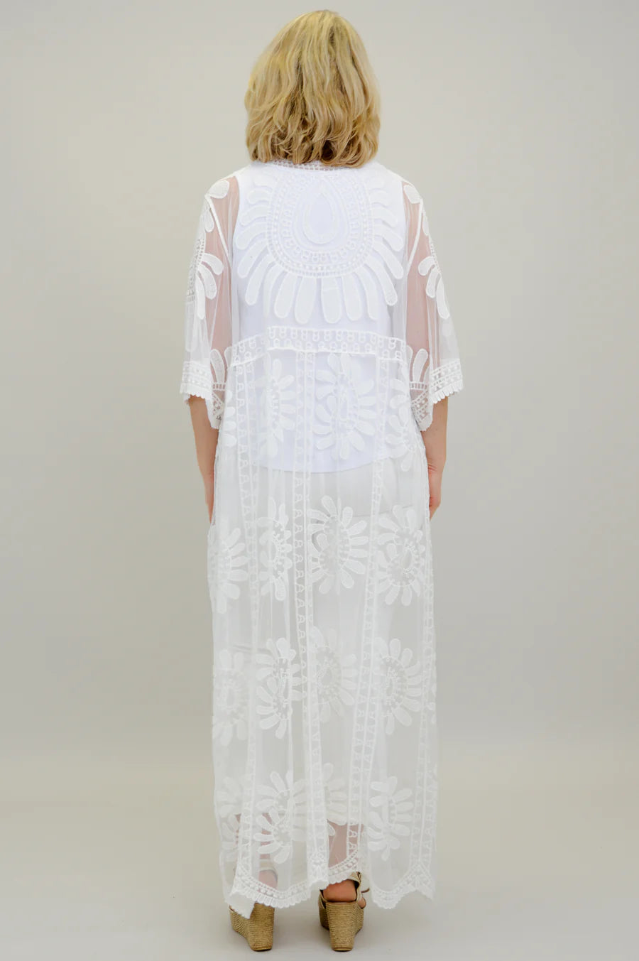 Mohana White Lace Coverup