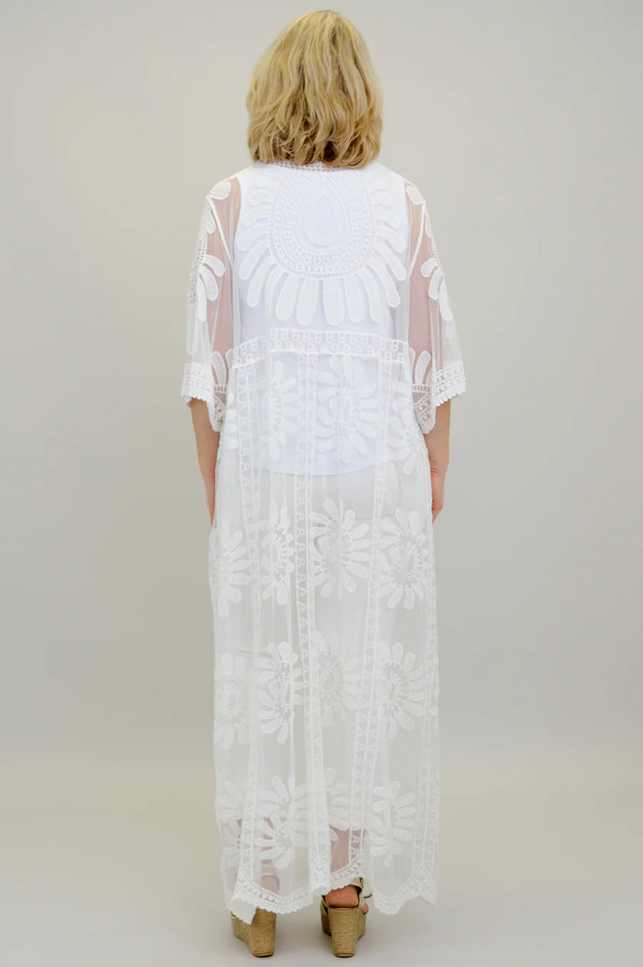 Mohana White Lace Coverup