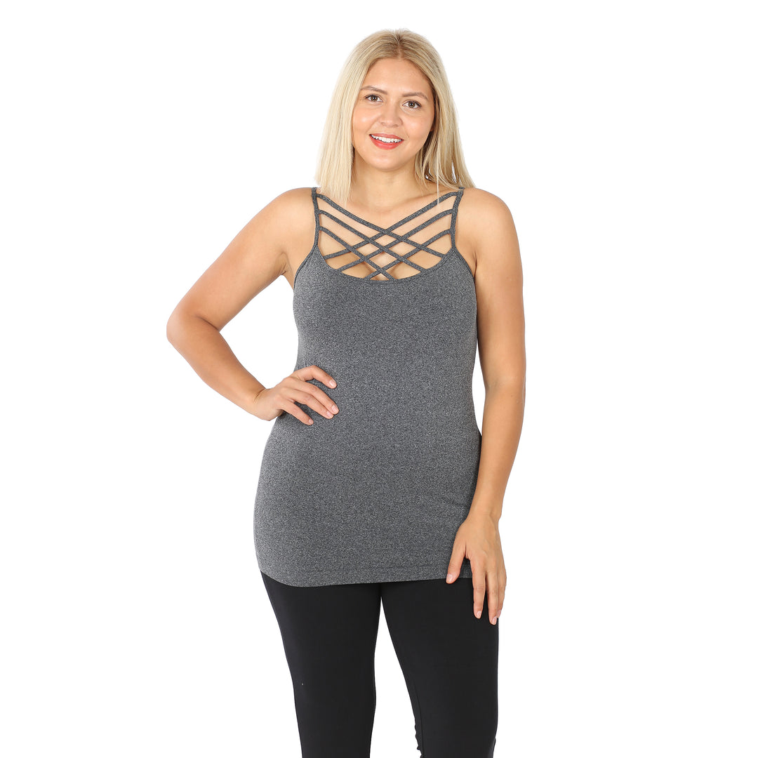 Seamless Triple Cross Front Cami