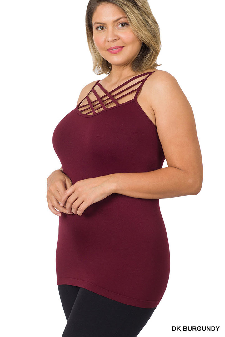 Seamless Triple Cross Front Cami