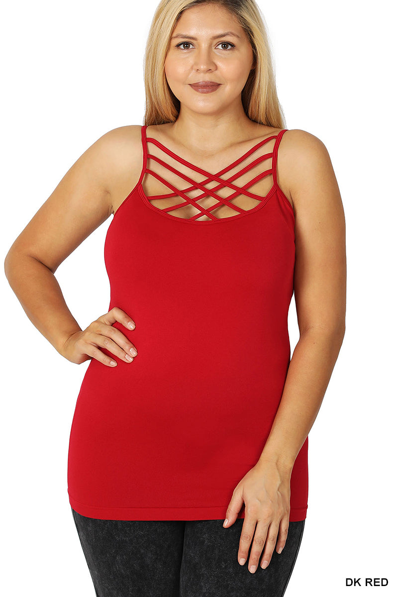 Seamless Triple Cross Front Cami