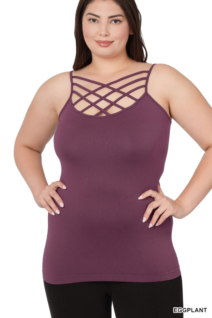 Seamless Triple Cross Front Cami