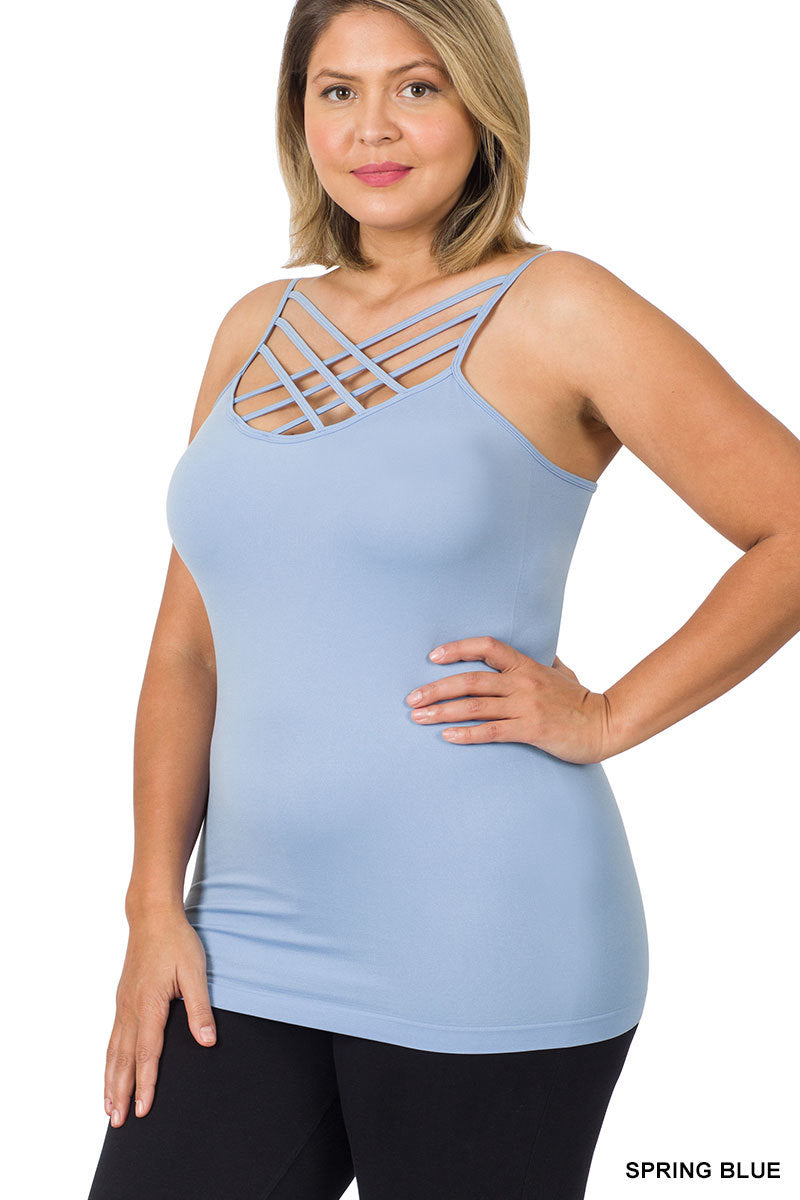Seamless Triple Cross Front Cami