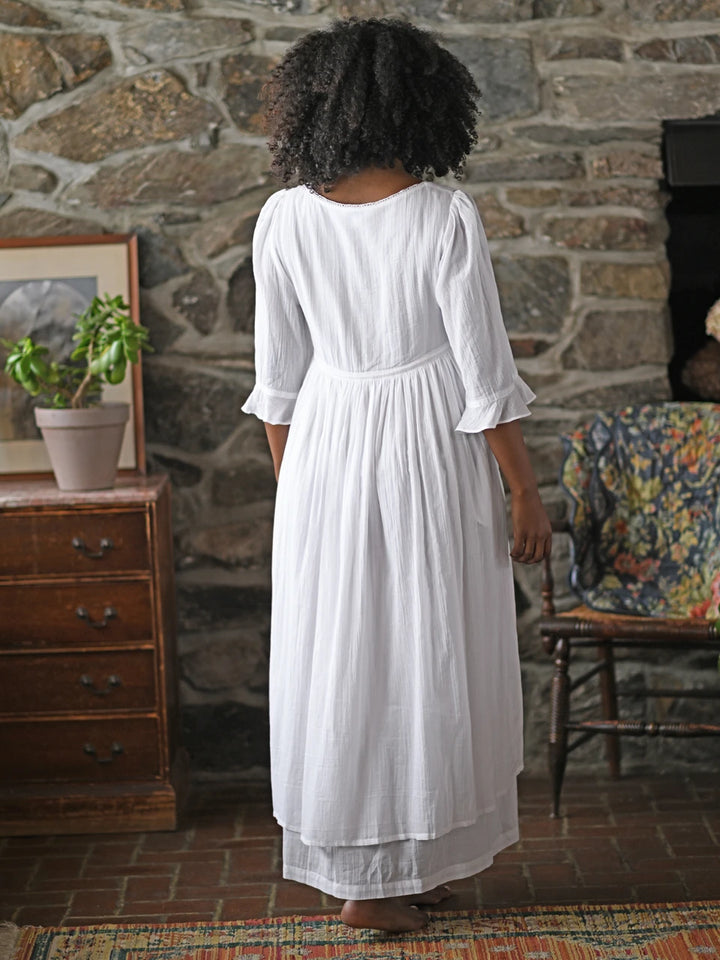 Bronte Cotton Nighty - White