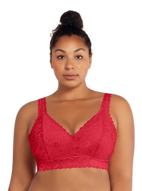 Adriana Lace Bralette - Red - Sheer Essentials Lingerie & Swimwear